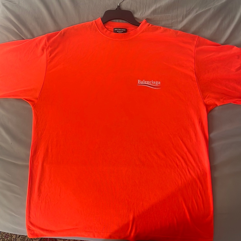 Neon orange Balenciaga T-shirt